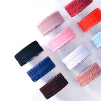 ZL Wholesale 40m Length 25mm Width Decorative Packaging Flowers Handbag Wedding Or Bridesmaid Gift Craft Lace Embroidered Ribbon